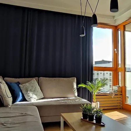 Wola Blue Modern Apartment Warsaw